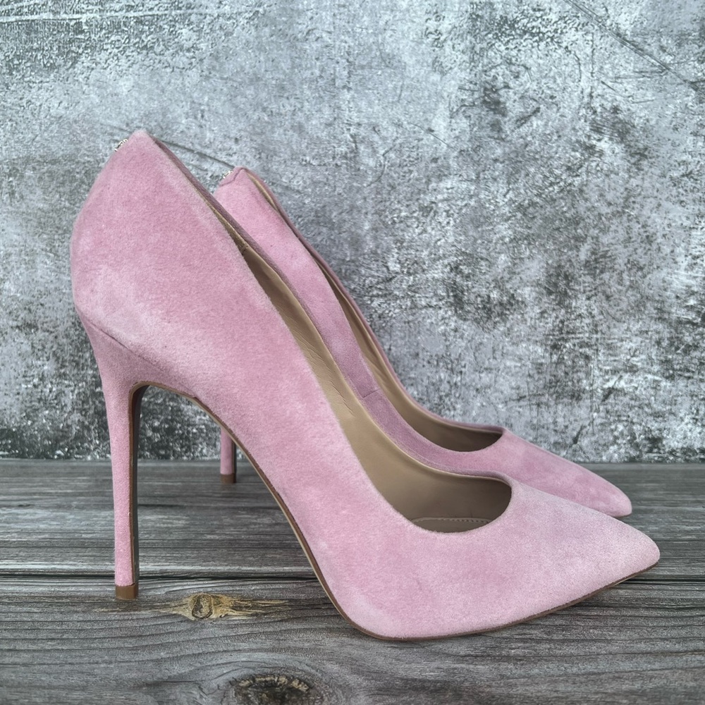 Sam Edelman pink suede Danna heels